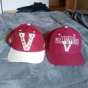 2 FOR 1 🏒 Vancouver🏒Millionaires CCM Adjustable Caps ✔️BOTH